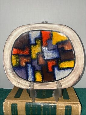 Bitossi Aldo Londi signed and numbered Vetrata pottery bowl CS 104/26